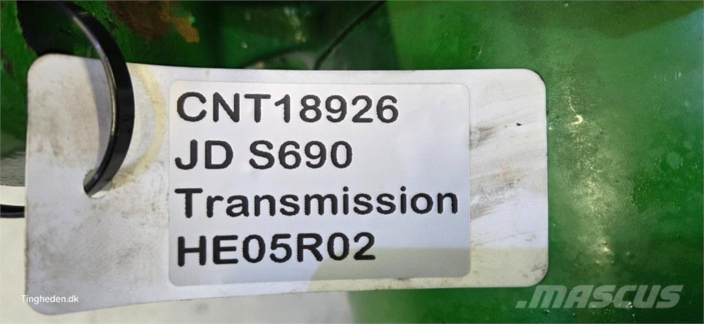 John Deere S690 Menjač