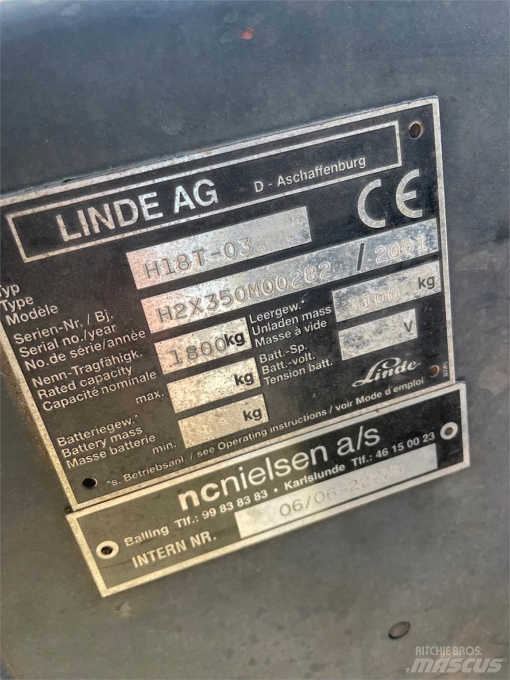Linde H18T Plinski viljuškari