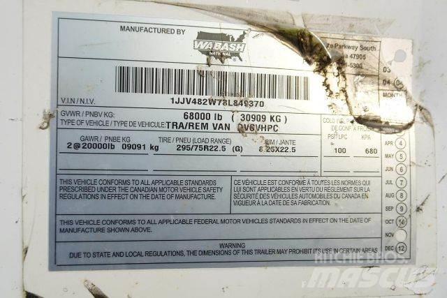 Wabash DVCVHPC Prikolice sa sandukom