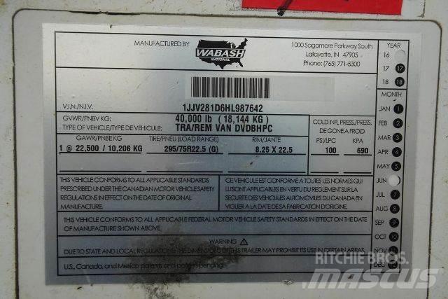 Wabash DVDBHPC Box body trailers