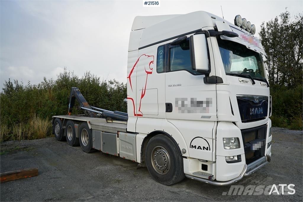MAN TGX 35.560 Rol kiper kamioni sa kukom za podizanje tereta