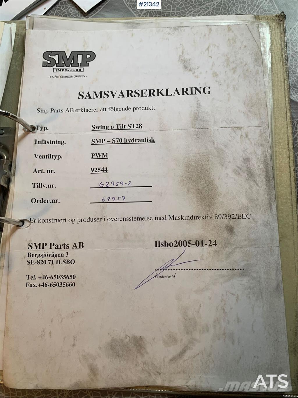SMP S70 Rotortilt Ostale komponente za građevinarstvo