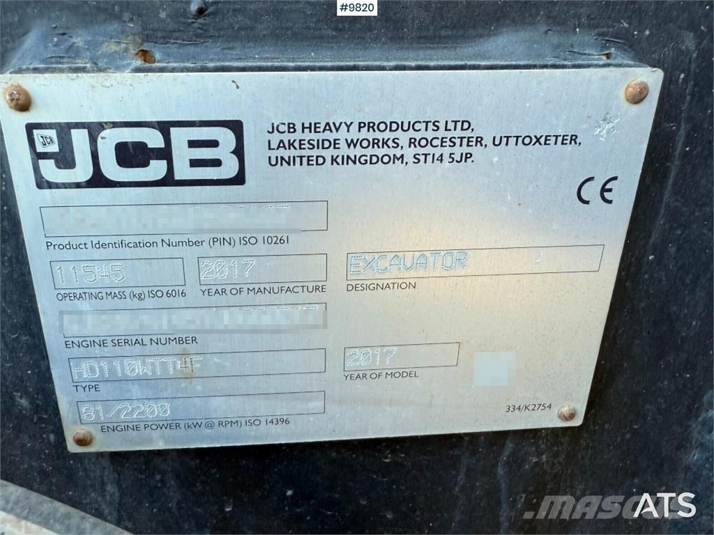 JCB Hydradig 110W Bageri točkaši