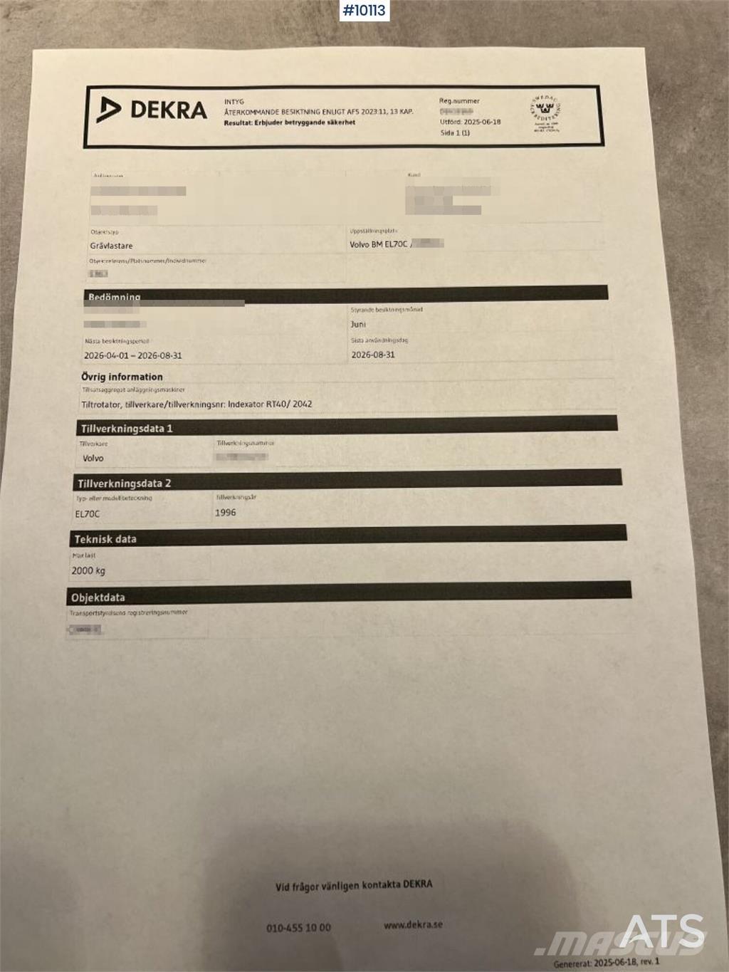 Volvo BM BM EL70C Rovokopači