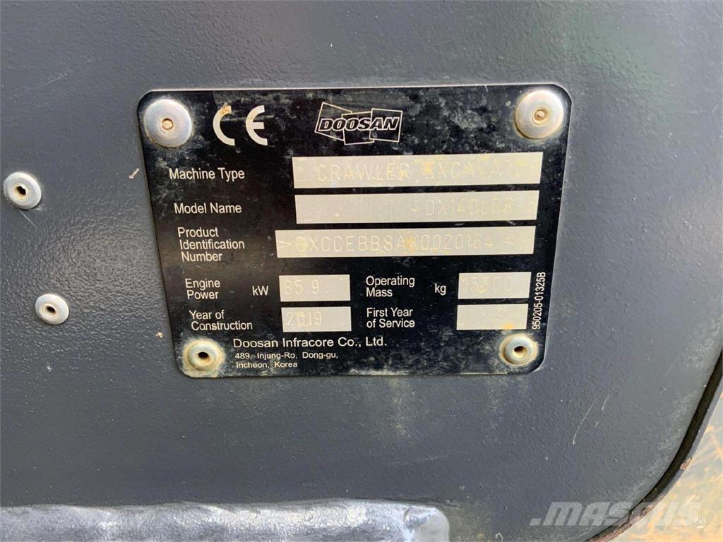 Doosan DX140 LCR Bageri guseničari