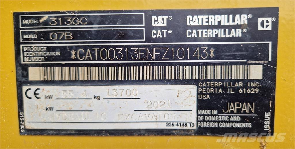 CAT 313GC Bageri guseničari