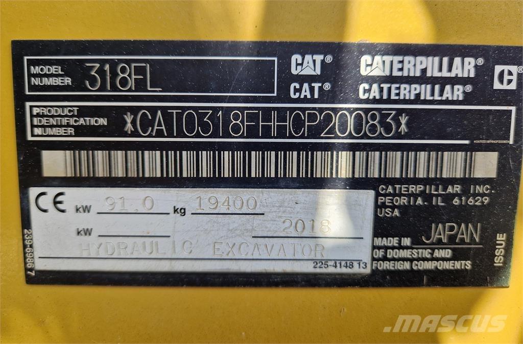 CAT 318FL Bageri guseničari
