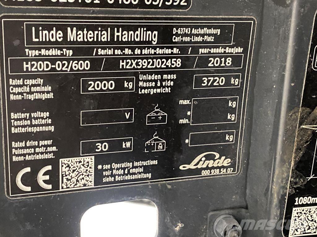 Linde H20D-02/600 Dizelski viljuškari