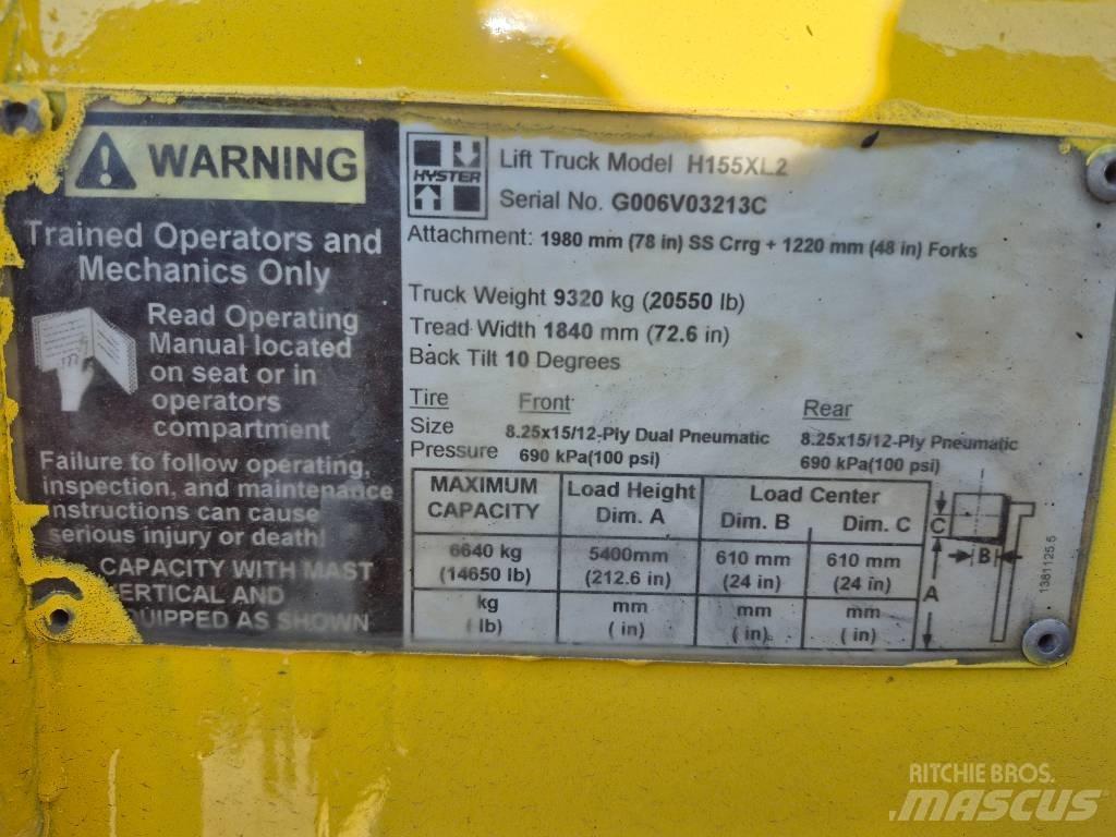 Hyster H 155 XL 2 Viljuškari - ostalo