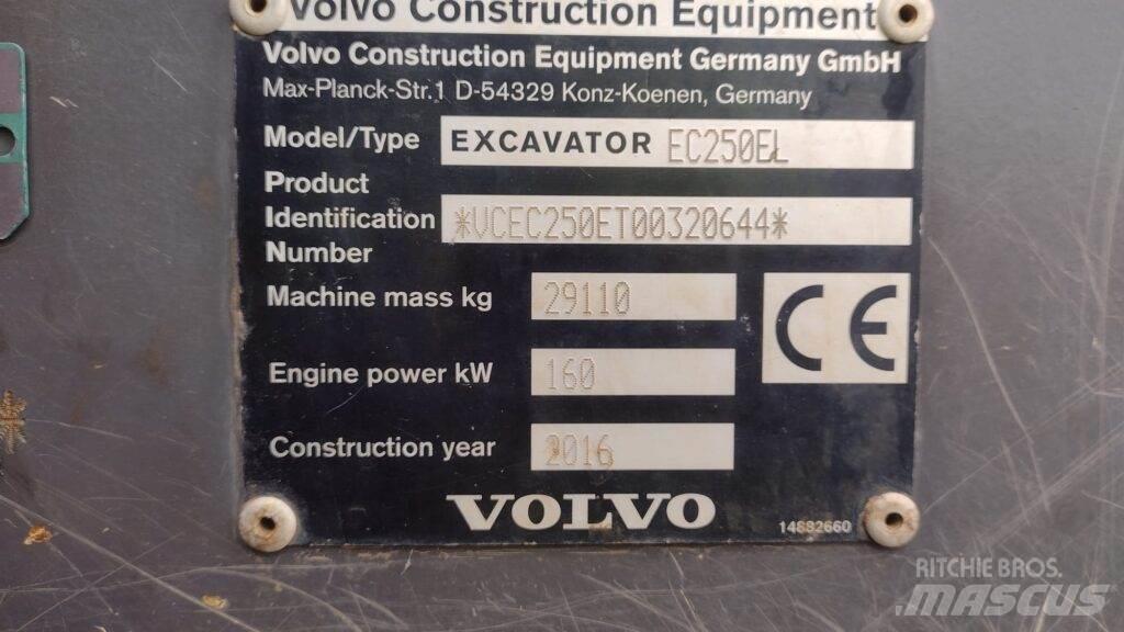 Volvo EC250EL Bageri guseničari