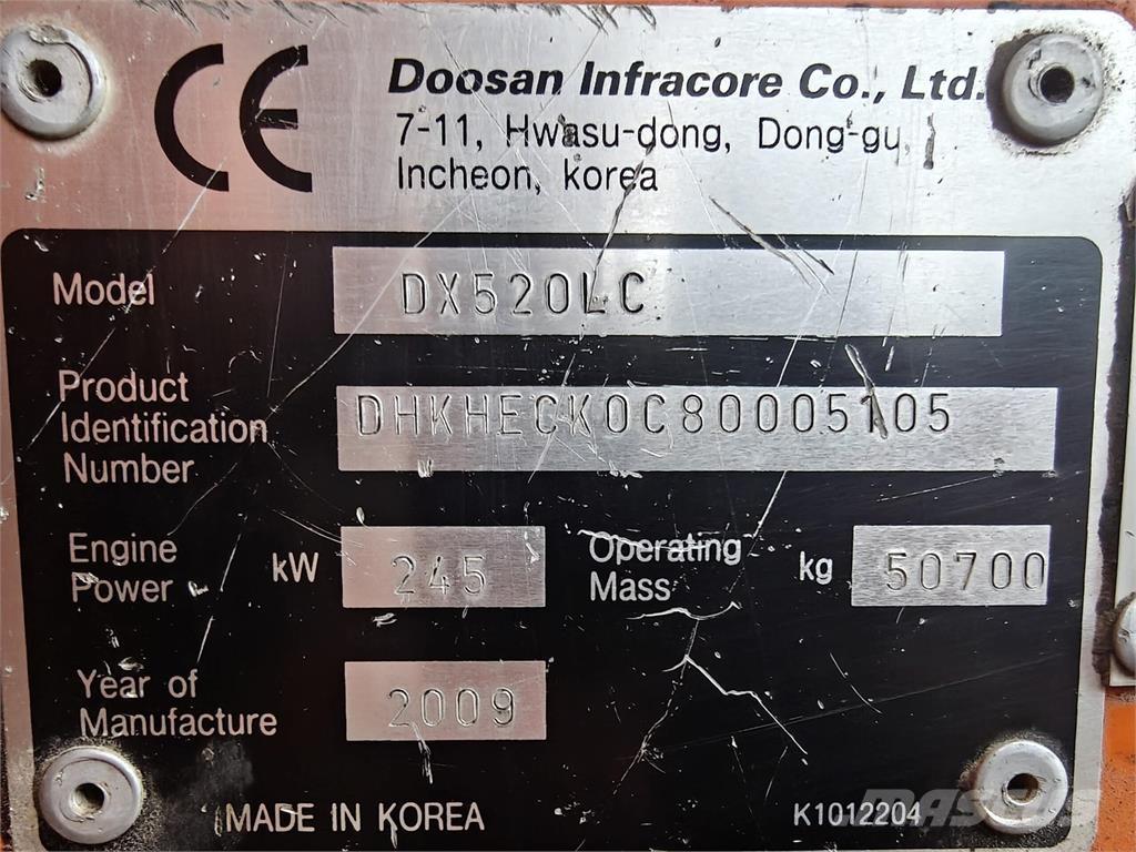 Doosan DX520LC Bageri guseničari