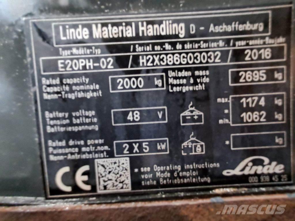 Linde E20PH-02 Električni viljuškari
