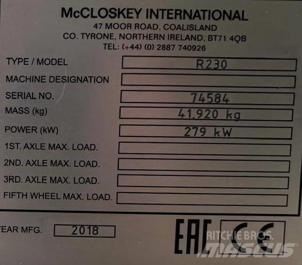 McCloskey R230 Sita