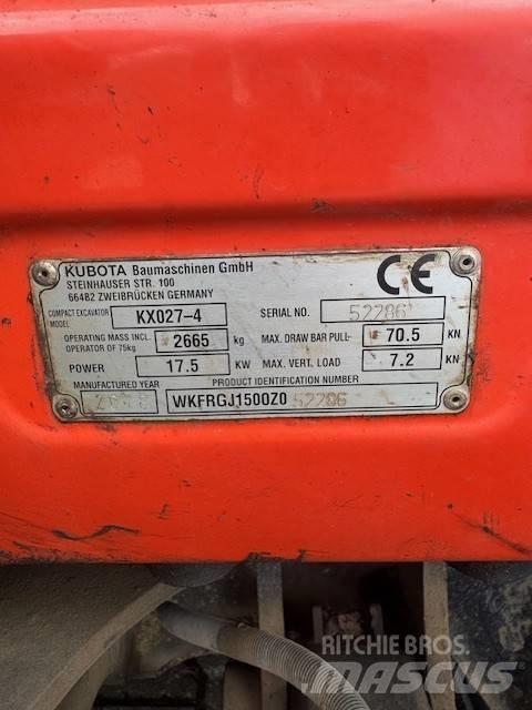 Kubota KX027-4 Mini bageri < 7t