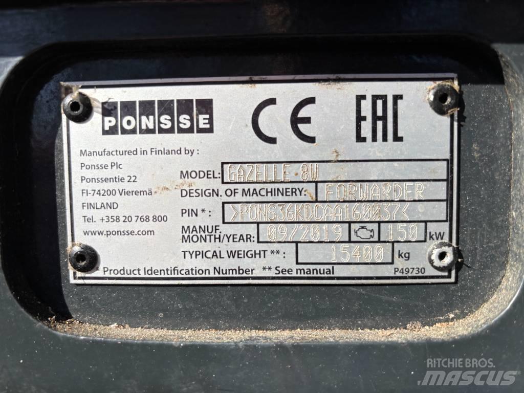 Ponsse GAZELLE 8W Harvarderi
