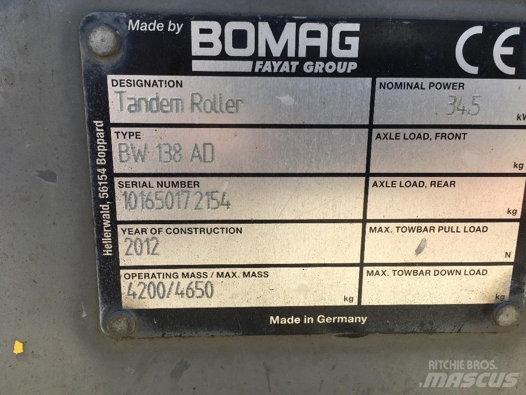 Bomag BW 138 AD Valjci sa duplim bubnjem