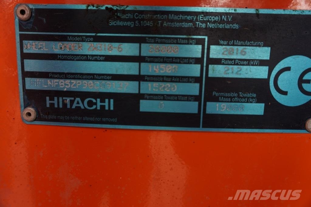 Hitachi ZW 310-6 Utovarivači na točkove