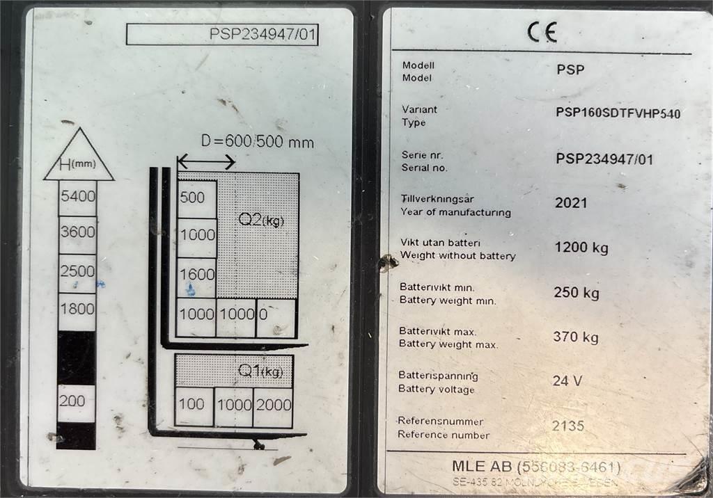 Atlet PSP160 Samopogonski ručni viljuškari