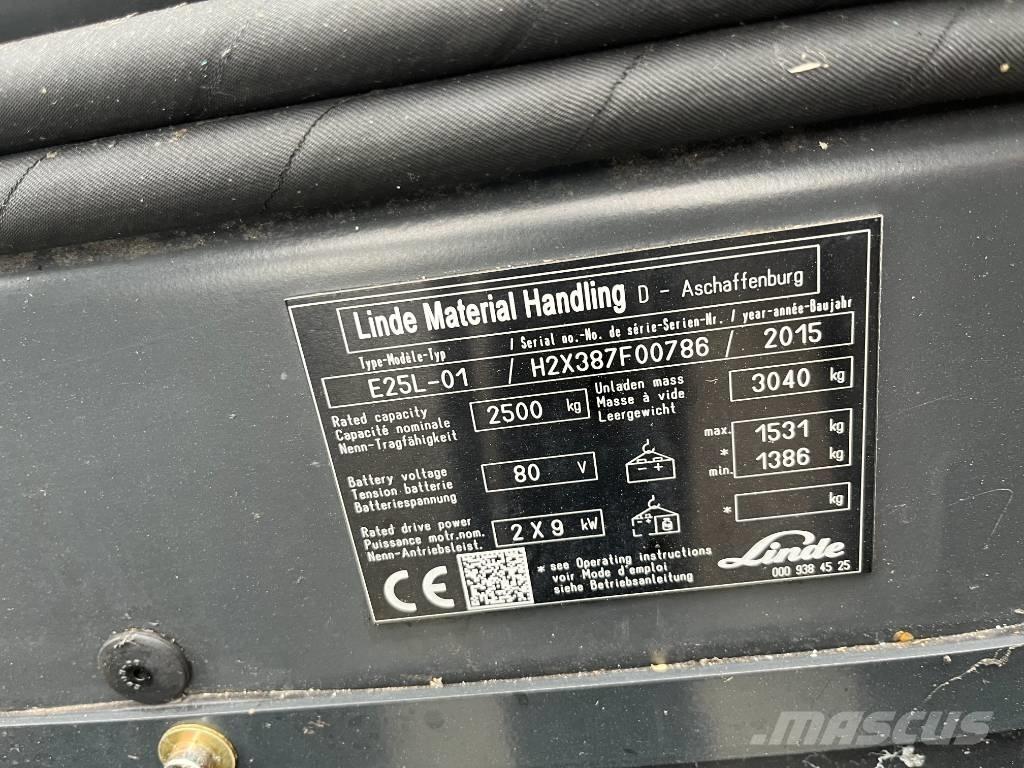 Linde E25L-01 Električni viljuškari