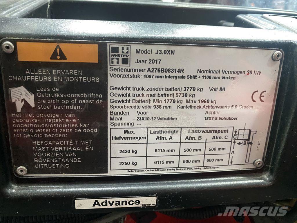 Hyster J3.0XN Električni viljuškari