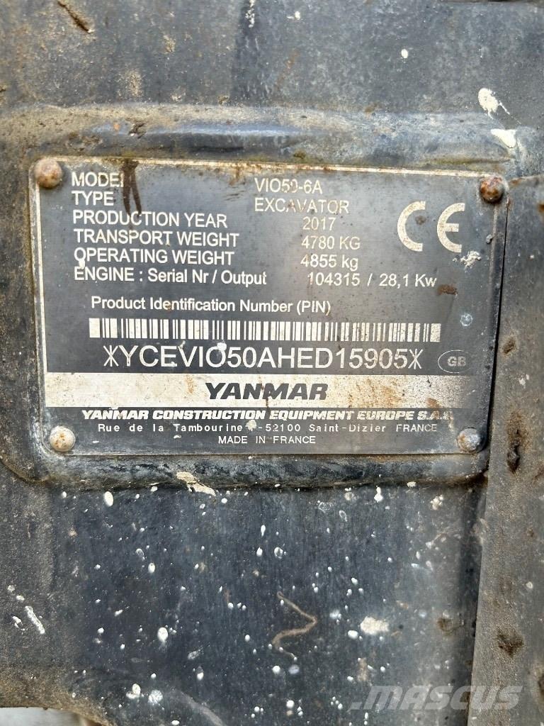 Yanmar VI050 - 6A Mini bageri < 7t