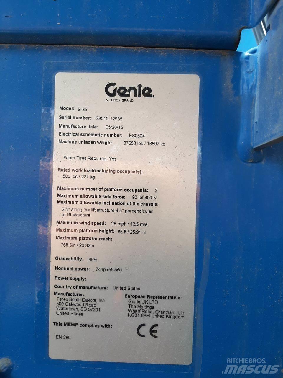 Genie S85 Teleskopske podizne platforme
