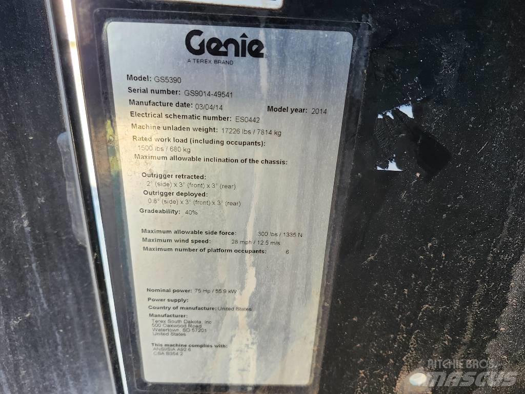 Genie GS 5390 Makazaste platforme