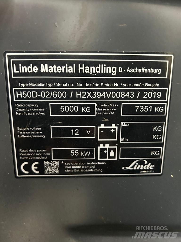 Linde H 50D-02/600 Dizelski viljuškari
