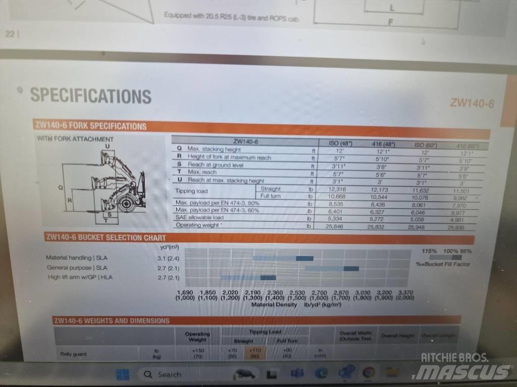 Hitachi ZW 150-6 Utovarivači na točkove