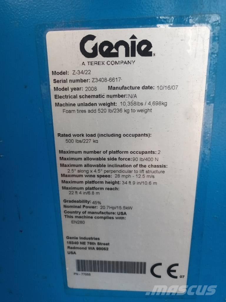 Genie Z 34/22 Zglobne podizne platforme