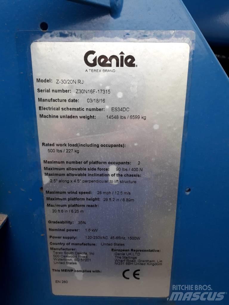 Genie Z 30/20 N RJ Zglobne podizne platforme