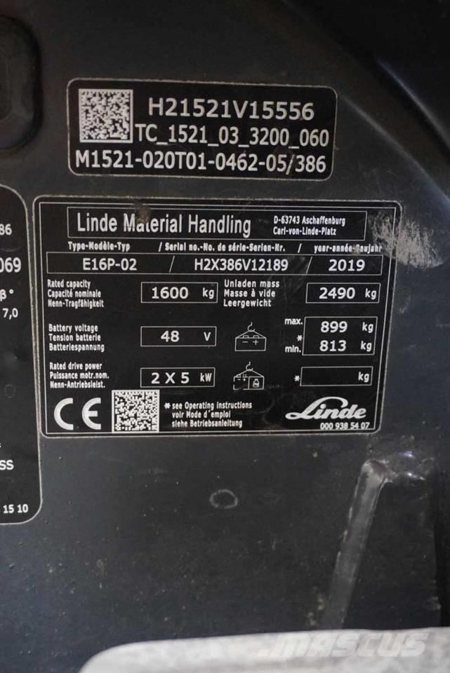 Linde E 16 P Električni viljuškari