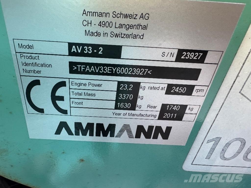 Ammann AV 33-2 Valjci sa duplim bubnjem