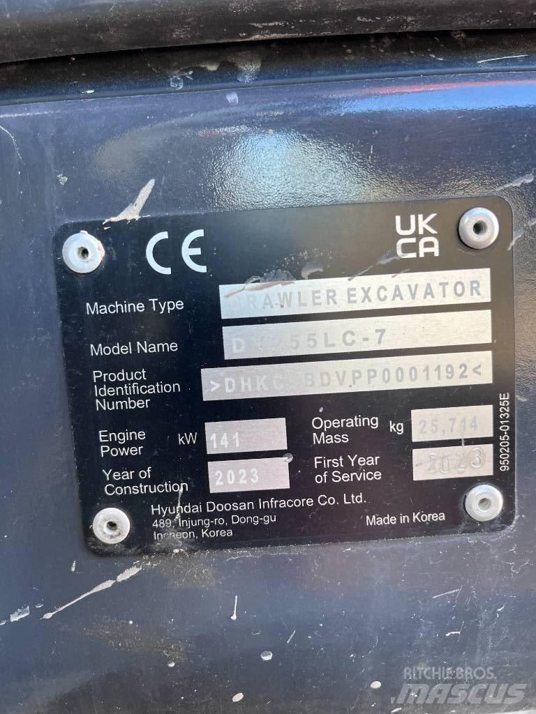Doosan DX255 LC-7 Bageri guseničari