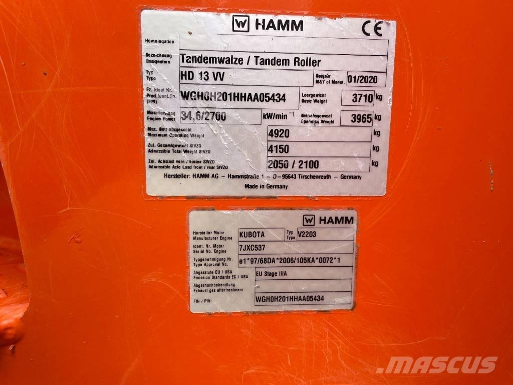 Hamm HD 13 VV Valjci sa duplim bubnjem