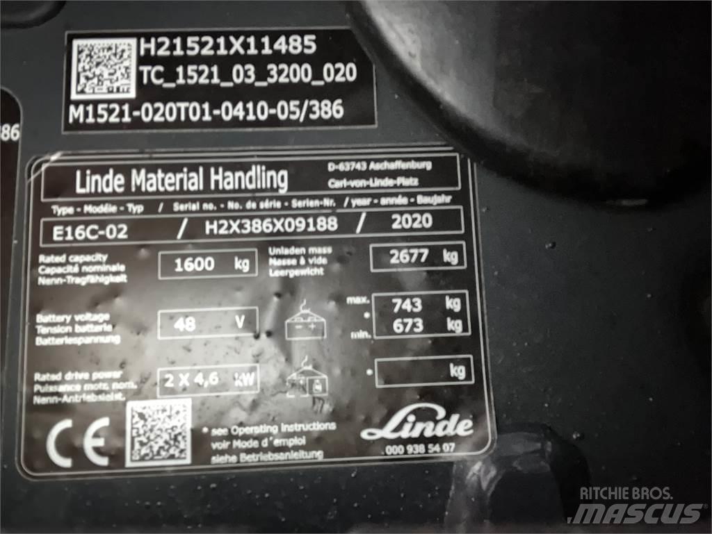 Linde E16C Električni viljuškari