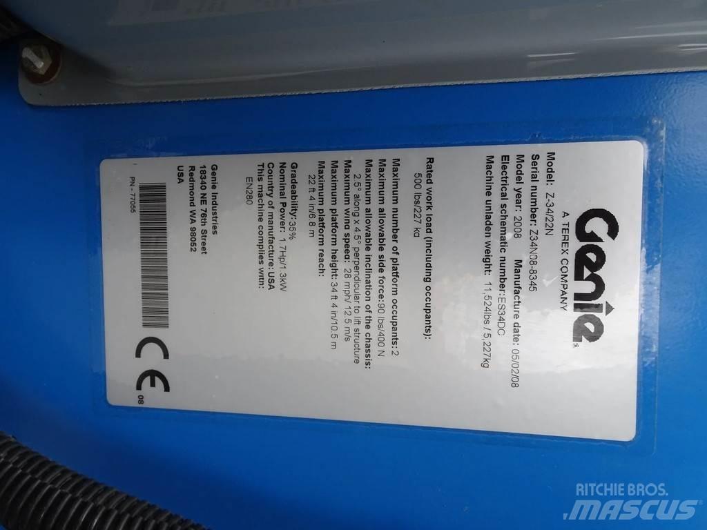 Genie Z34/22N Zglobne podizne platforme