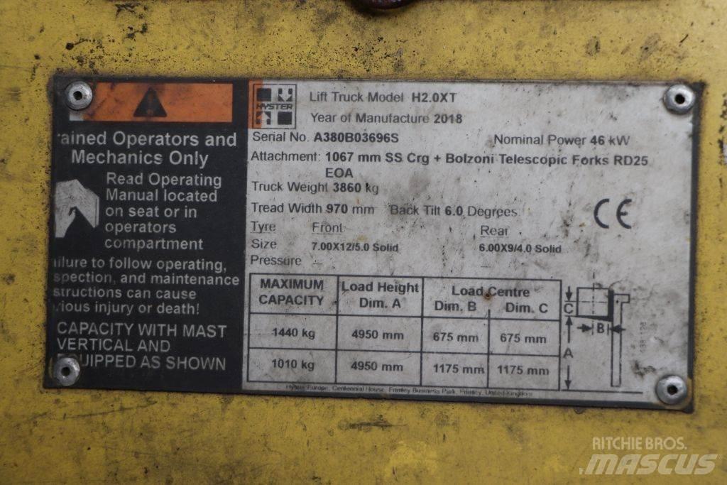 Hyster H2.0XT Plinski viljuškari