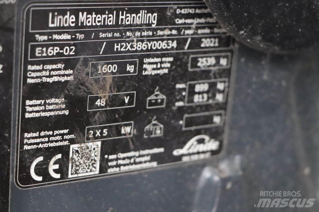Linde E16P-02 Električni viljuškari