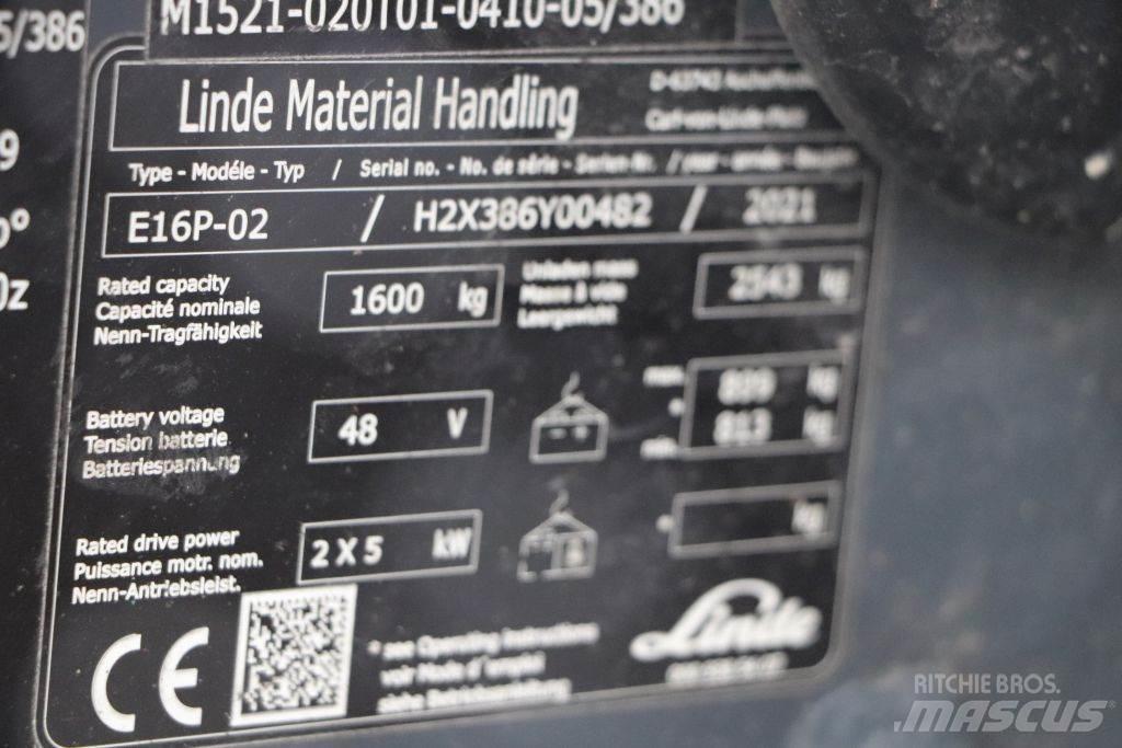 Linde E16P-02 Električni viljuškari