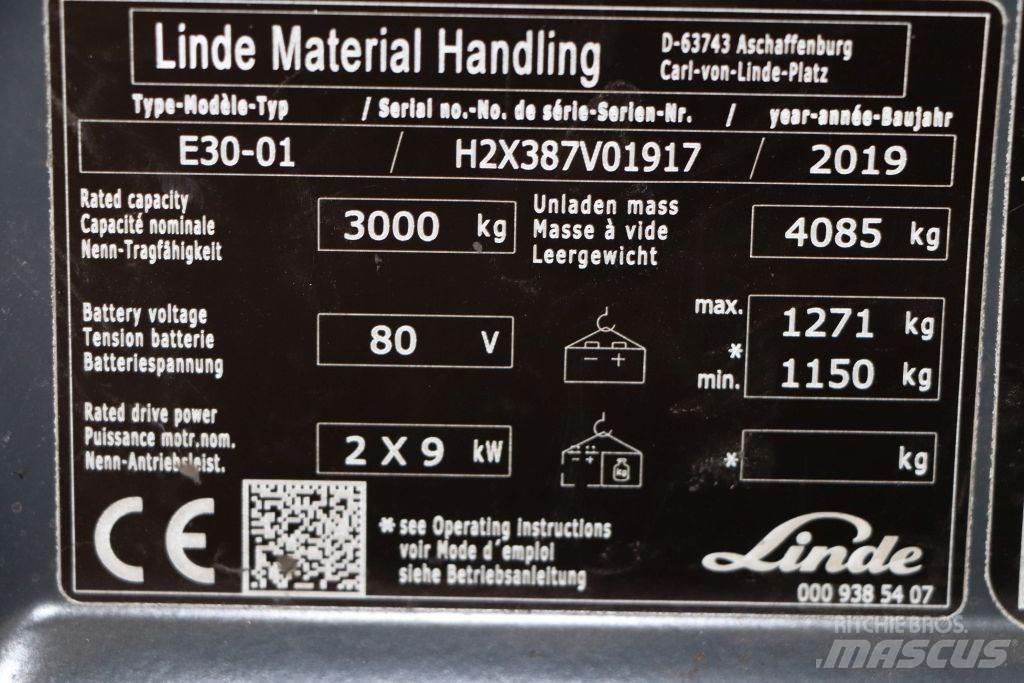 Linde E30-01 Električni viljuškari