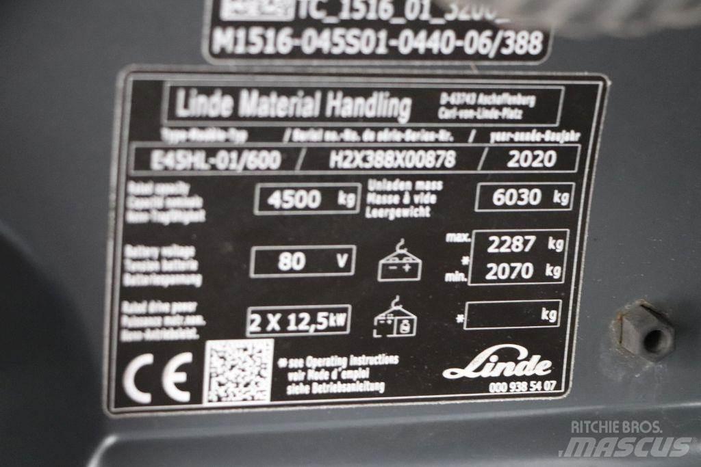 Linde E45HL-01/600 Električni viljuškari