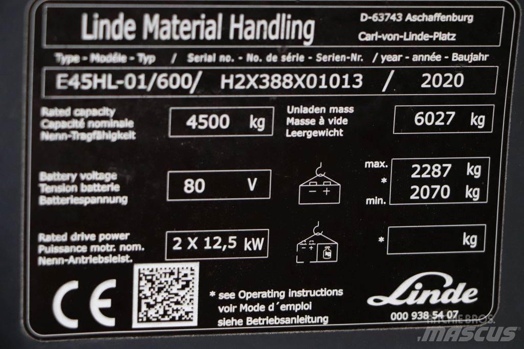 Linde E45HL-01/600 Električni viljuškari