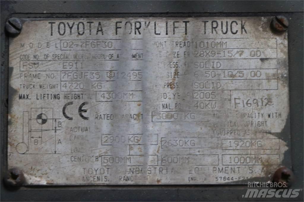 Toyota 02-7FGF30 Plinski viljuškari