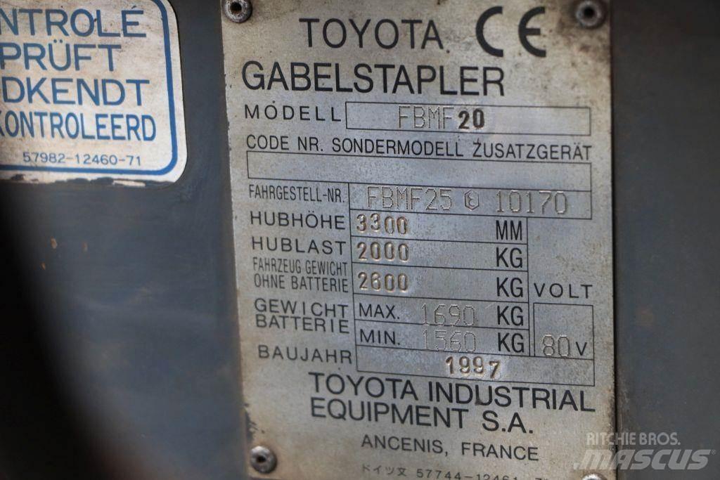 Toyota FBMF20 Električni viljuškari