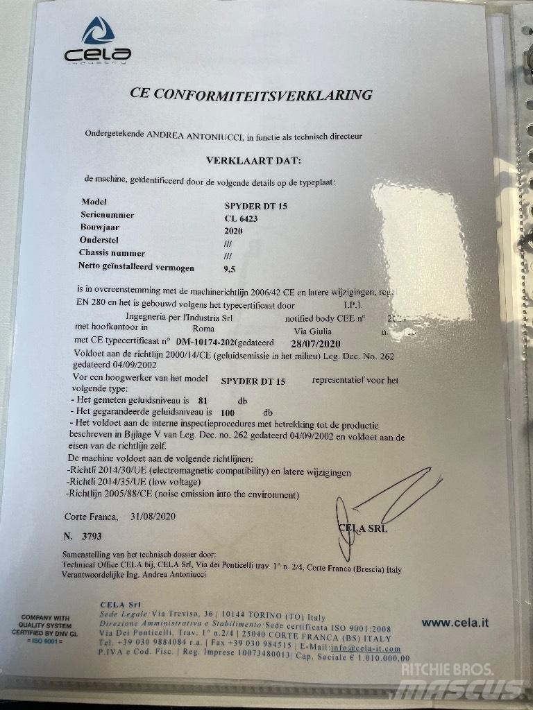 Cela DT 15 SOLD Zglobne podizne platforme