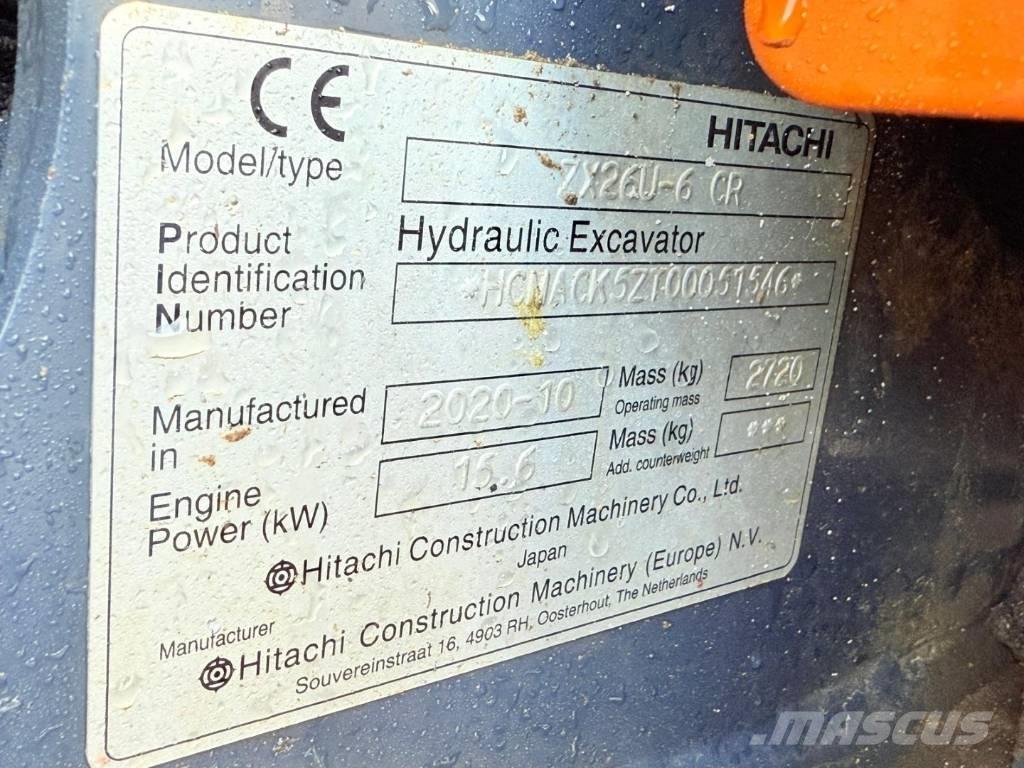 Hitachi ZX 26 U-6 CR Mini bageri < 7t