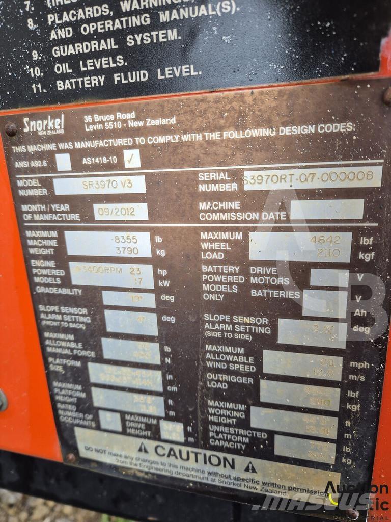 Snorkel S3970RT Makazaste platforme