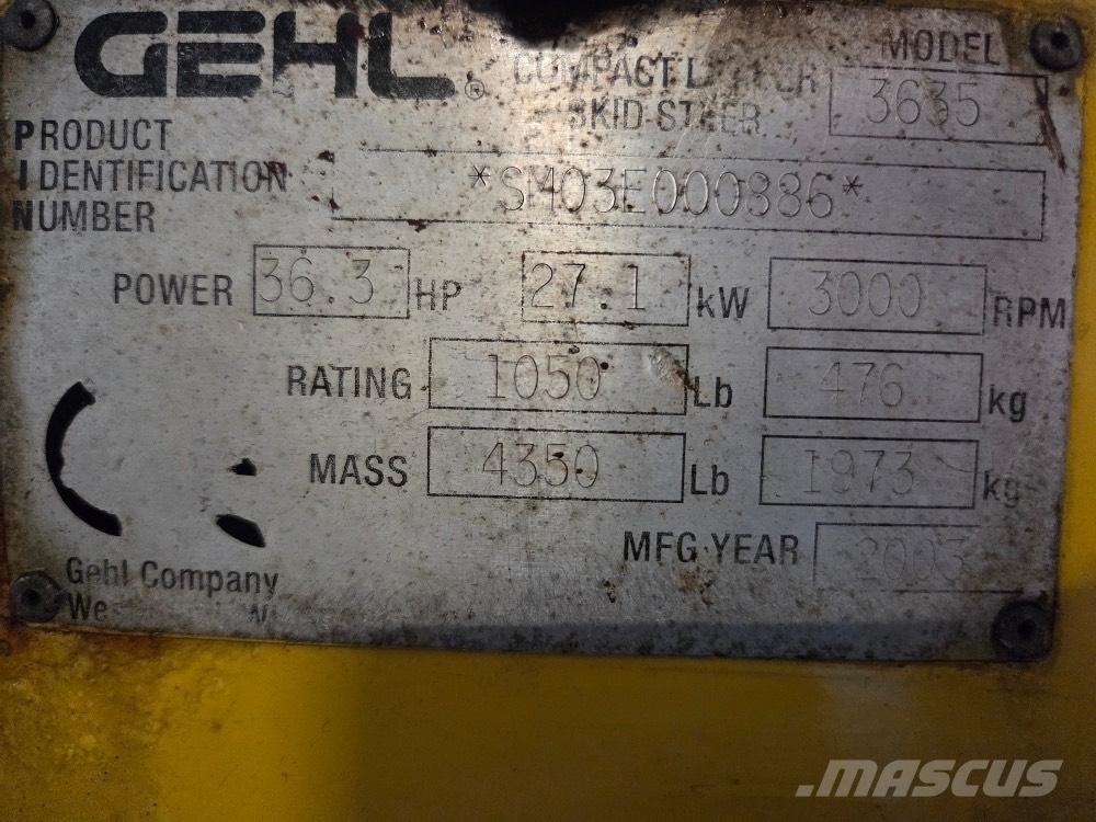 Gehl 3635 SX Skid steer mini utovarivači