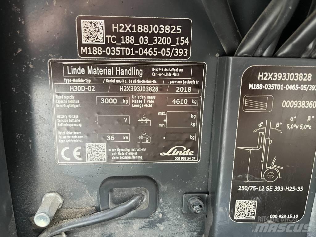 Linde H30D-02 Dizelski viljuškari